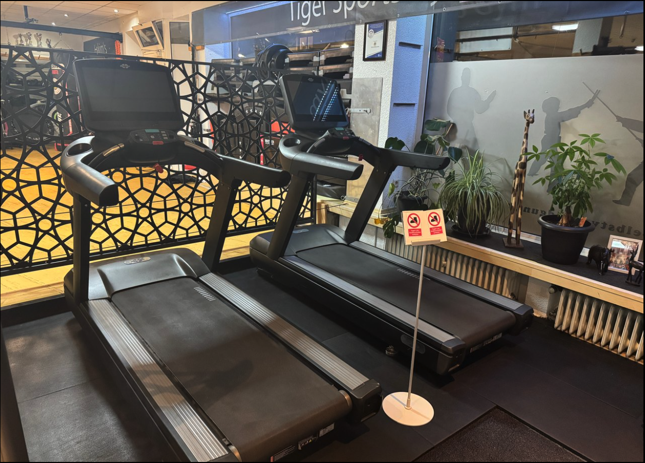 Cardio-Bereich mit Laufbändern